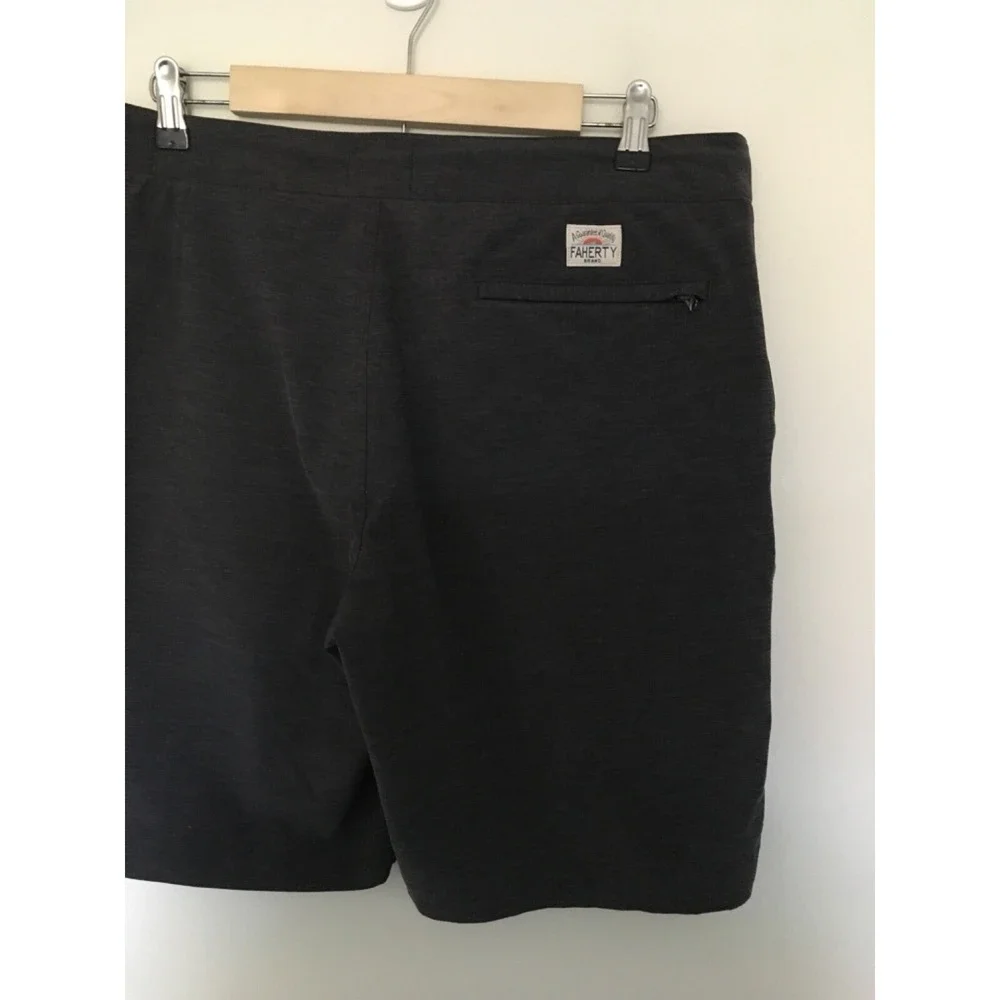 Faherty All Day Shorts Version 2.0 Mens 33 x 9 DrawString Performance Charcoal